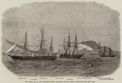 The Pekin, One of the European-Chinese Squadron, Leaving Chefoo, Shantung by Edwin Weedon